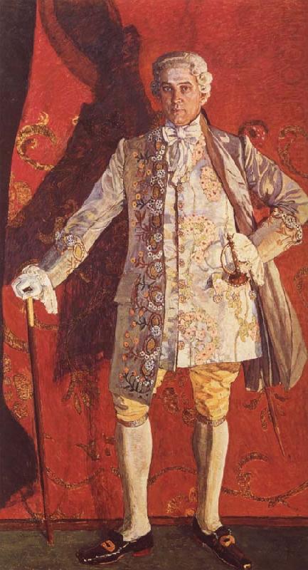Alexander Yakovlevich GOLOVIN Portrait of Dmitry Smirnov as Grieux in Jules Massent-s Manon oil painting picture